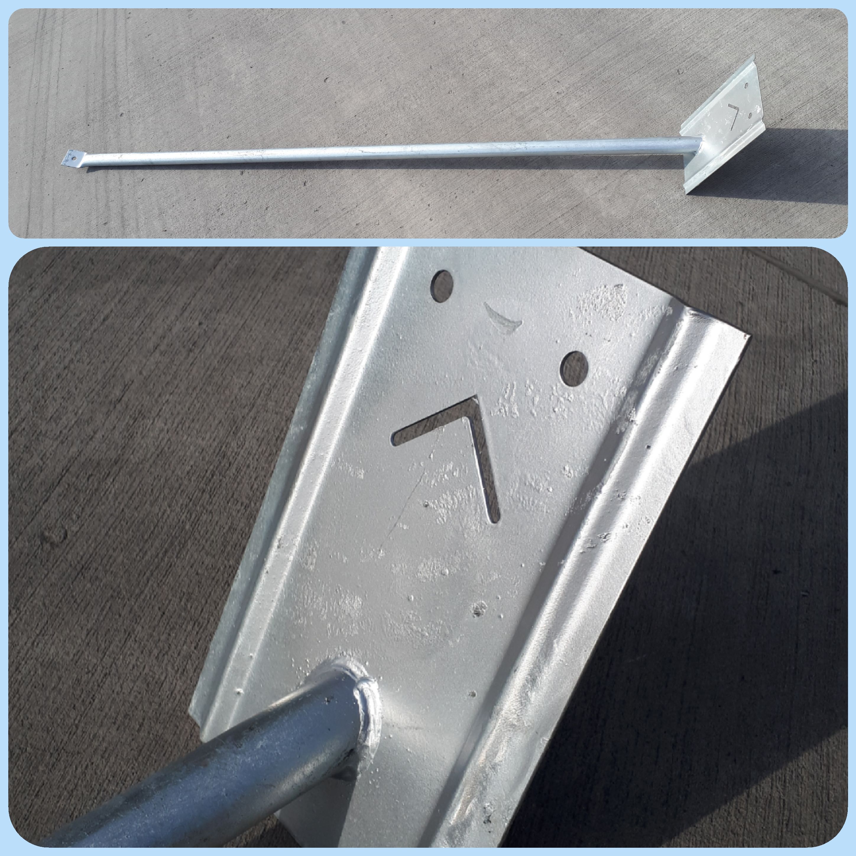 Fence wind support post, Euro 195cm