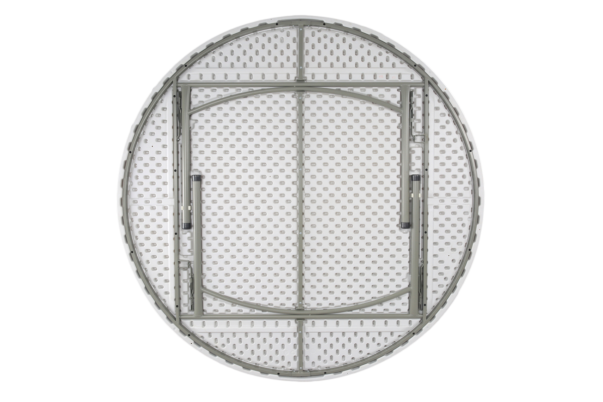Plastic folding round table 180 cm, height 73 cm, white