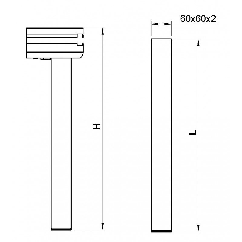 ALUSTAGE SLE poodiumi jalg 20-160cm