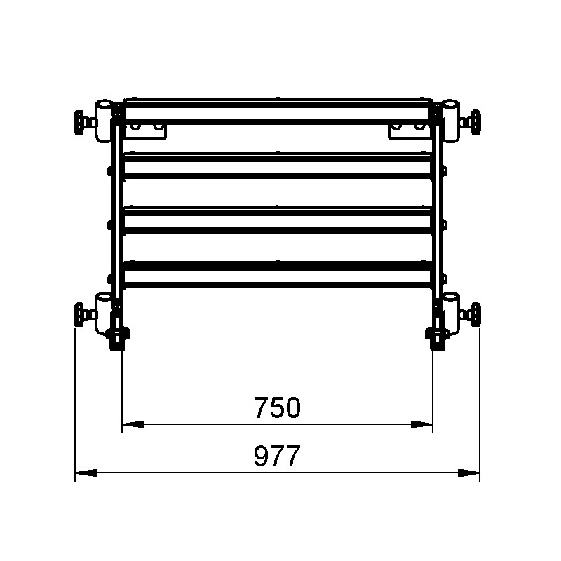 ALUSTAGE Reguleeritav trepp, 3 astet, 60-80cm