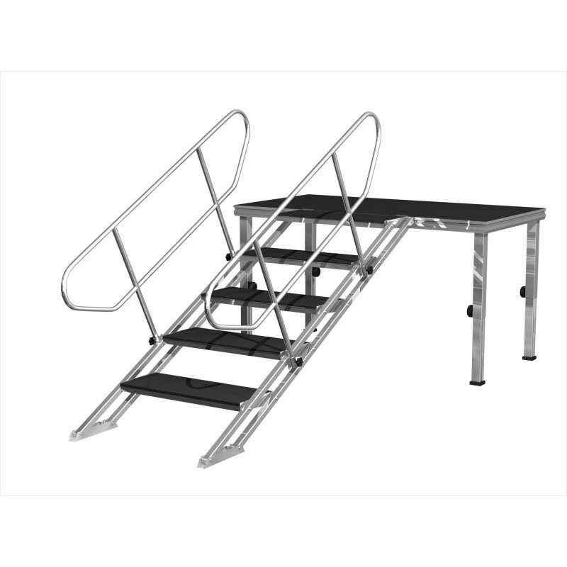 ALUSTAGE Reguleeritav trepp, 3 astet, 60-80cm