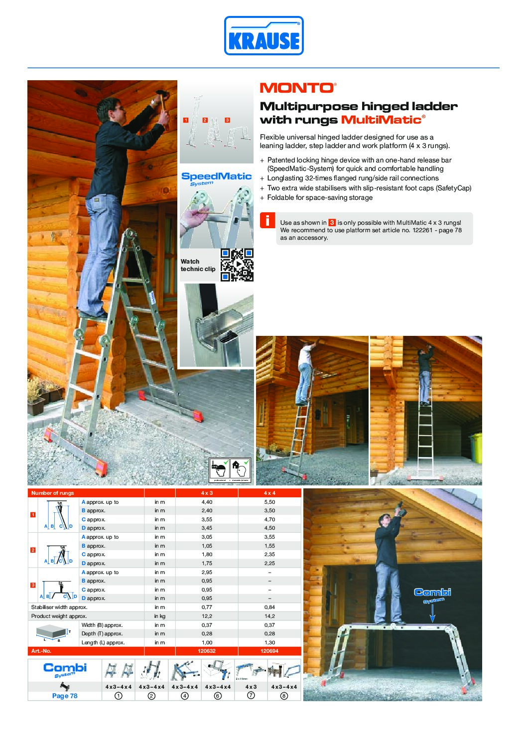 Mitmeotstarbeline 4 osaline liigendredel 4x4 astet Krause Multimatic