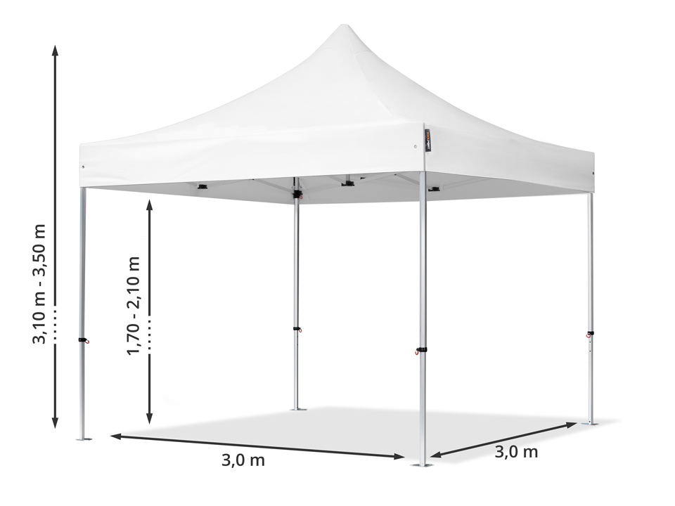 Pop up tent 3x3m, sky blue