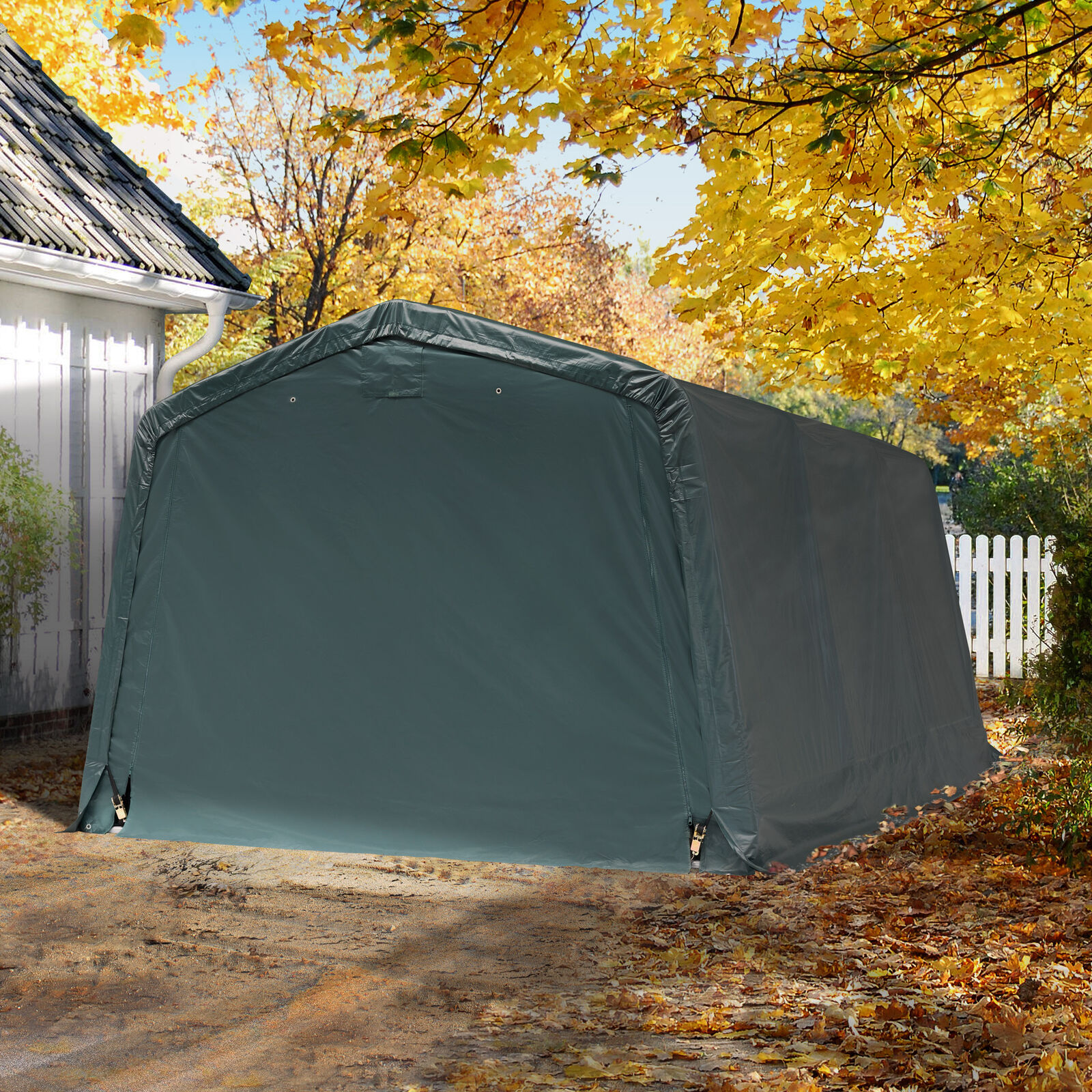 Autovarjualune 3,3x4,7m, tumeroheline, PVC 500g/m2