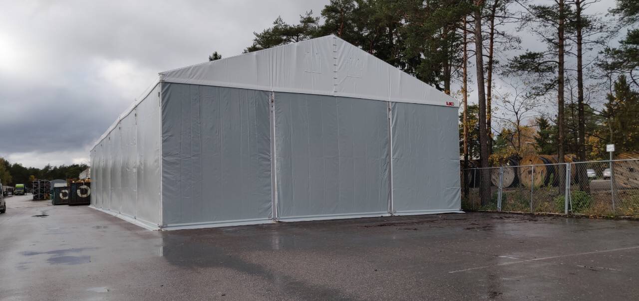 PVC hall 15m x 20m x h-4m - koos paigaldusega - järeltellitav!