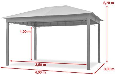 Garden pavilion Sunset Premium 3x4m, PU 220g/m2, champagne