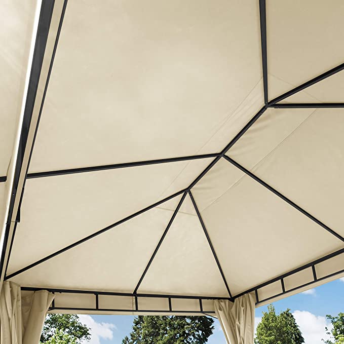 Garden pavilion Sunset Premium 3x4m, PU 220g/m2, champagne