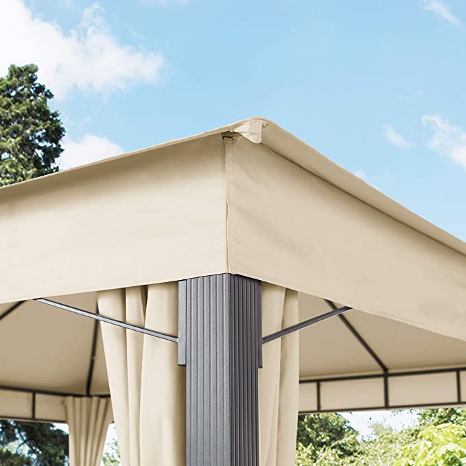 Garden pavilion Sunset Premium 3x4m, PU 220g/m2, champagne