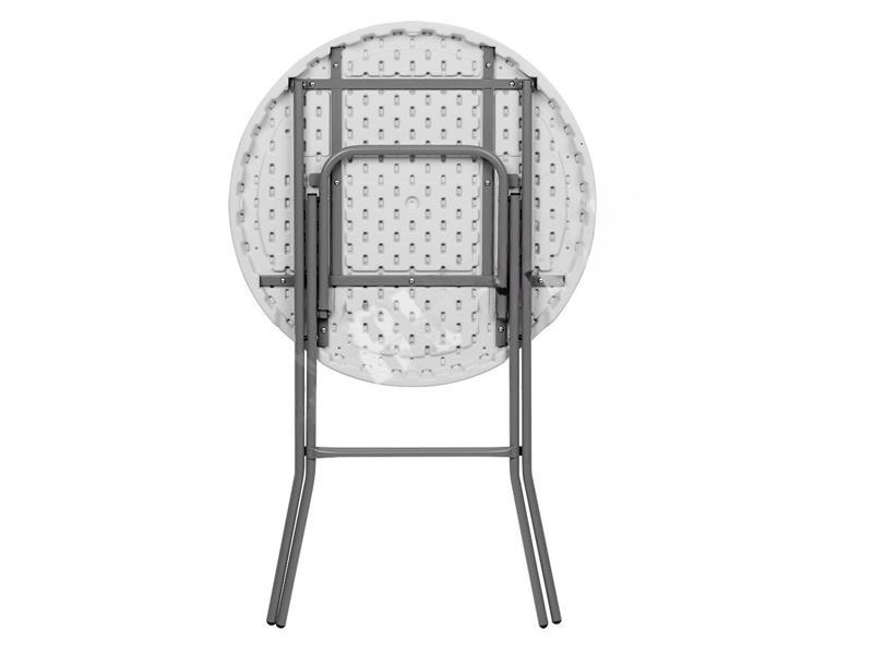 High plastic foldable table 80cm x h-110cm, white