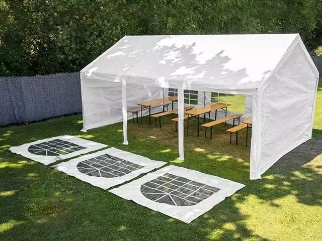 Peo- ja aiatelk 3x6m, valge, PE 450g/m2