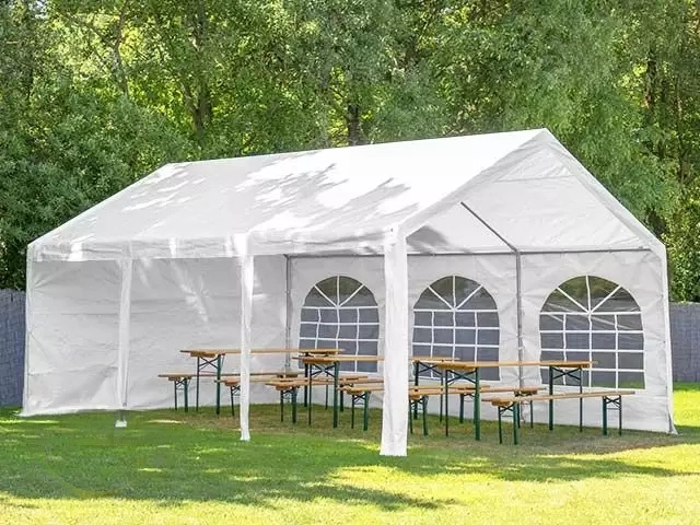 Peo- ja aiatelk 3x6m, valge, PE 450g/m2