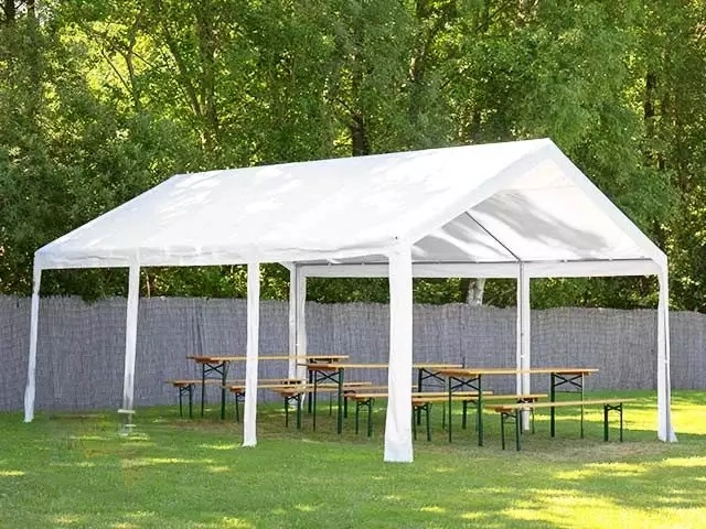 Peo- ja aiatelk 3x6m, valge, PE 450g/m2