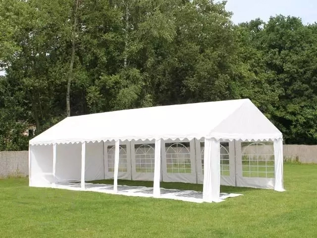 Peo- ja aiatelk 3x6m, valge, PVC 700g/m2