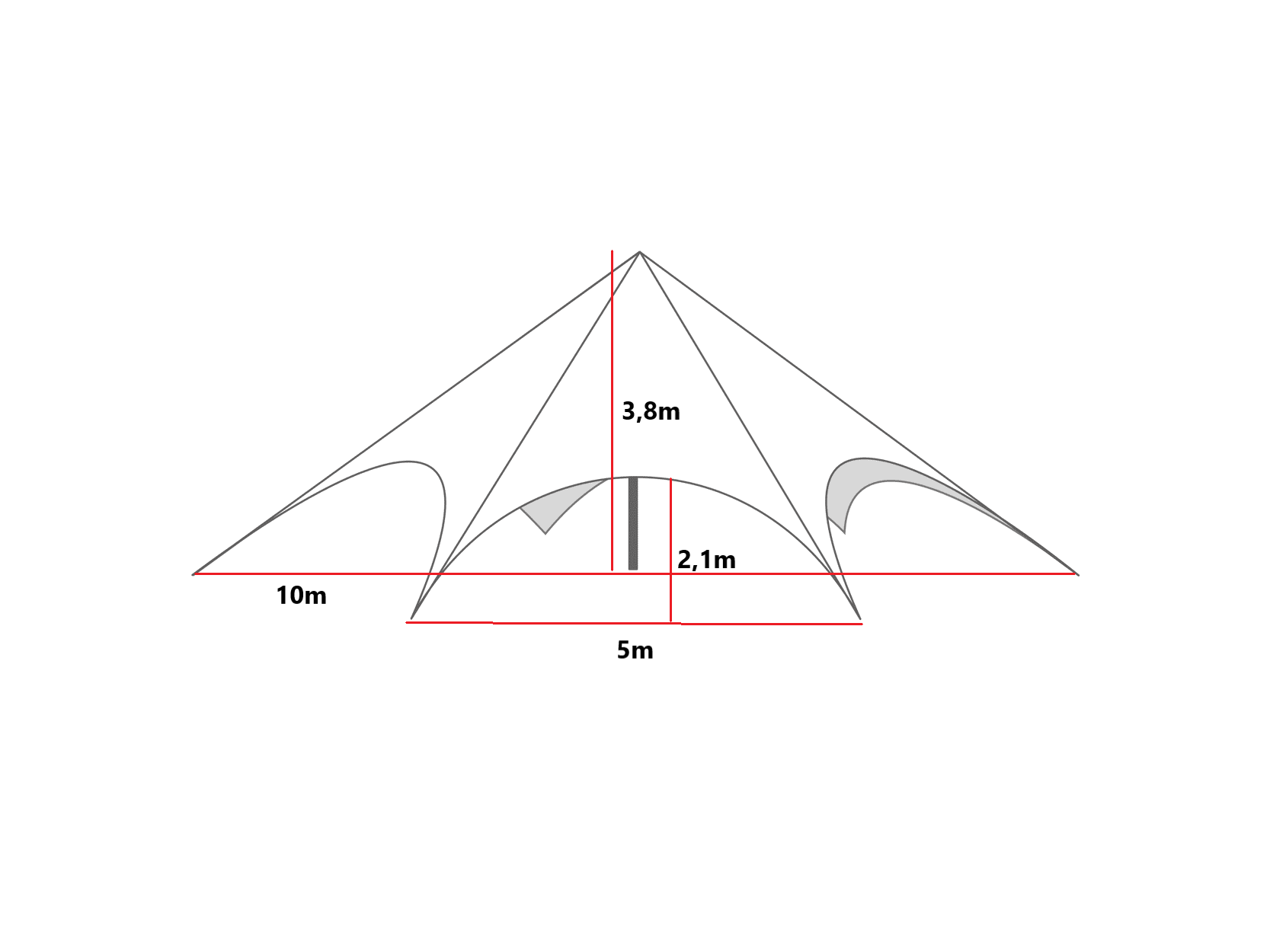 Party tent Star 10m, beige