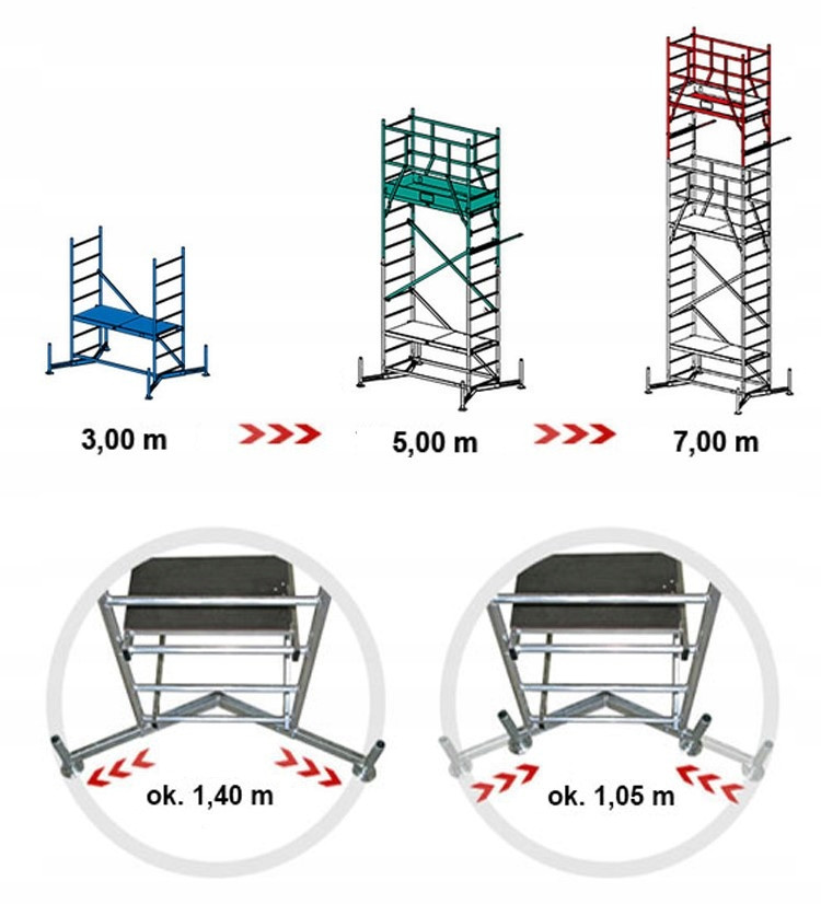 Alumiinium ehitustelling ClimTec Krause Monto 7,00m / 3 korrust