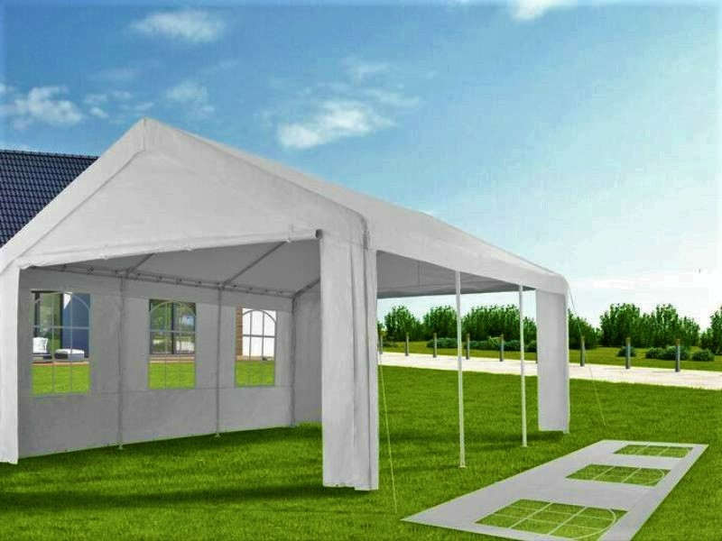 Peo- ja aiatelk 5x8m, valge, PE 180g/m2